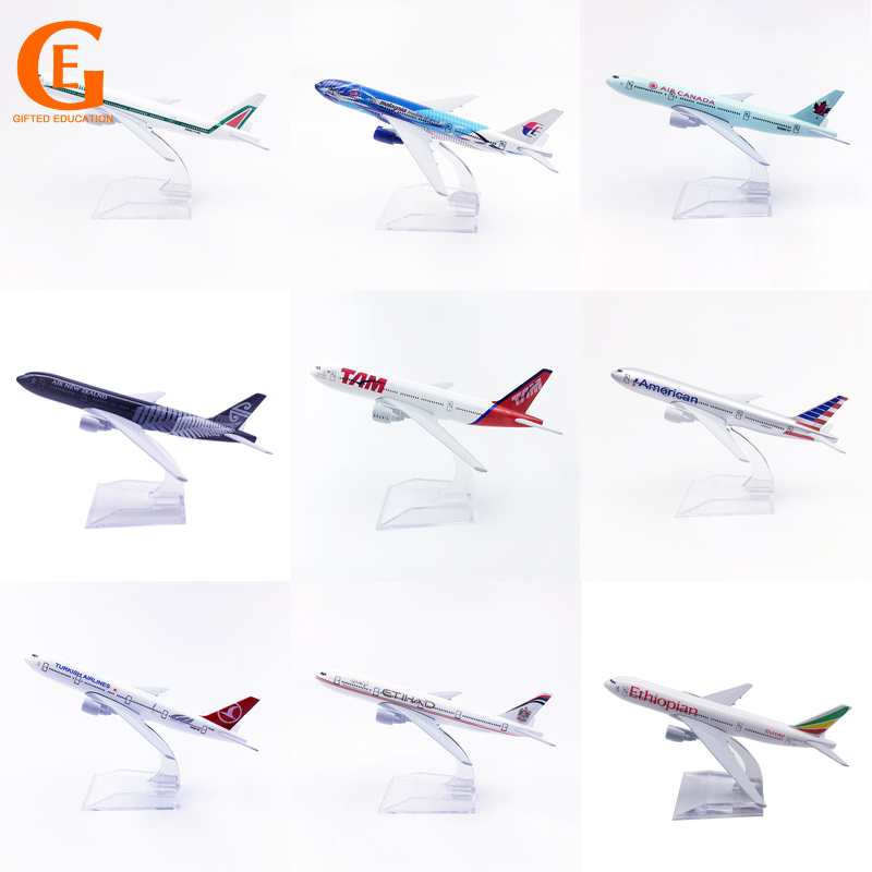 Boeing 777 Model Pesawat Airline B777 Die Cast Bahan Metal Alloy Ukuran 16CM