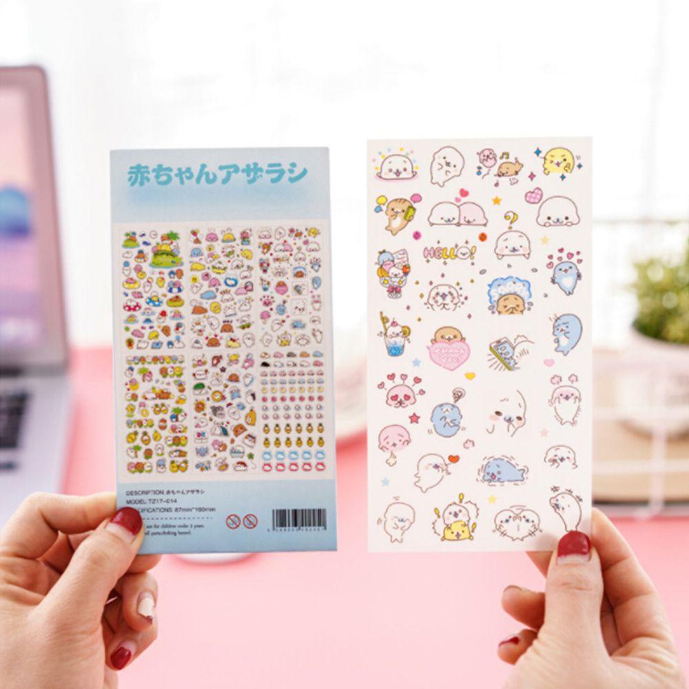 Populer 6pcs/set Stiker Cute Japanese-style Stationery Animal