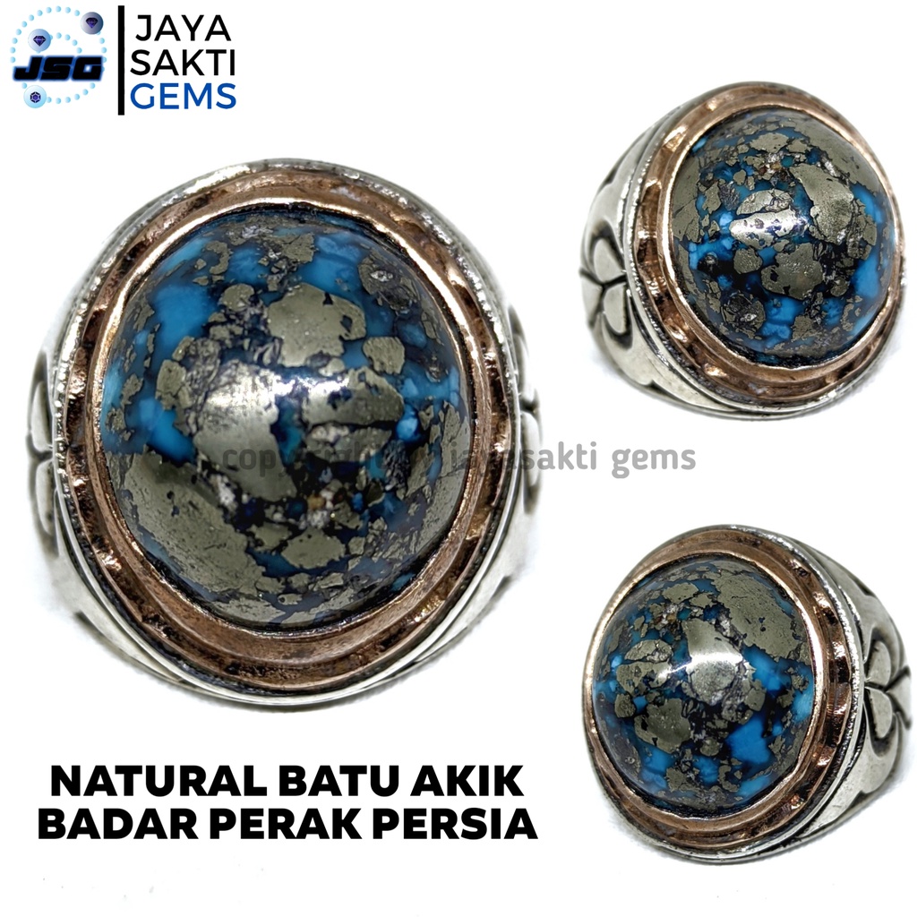 Natural Batu Akik Badar Perak Persia Original BPP01