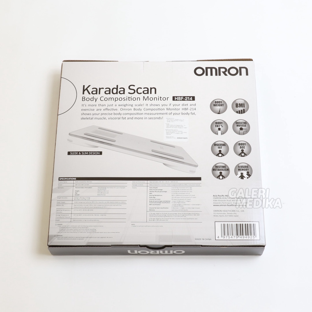 Omron HBF-214 Timbangan Digital Body Fat / BMI - Timbangan Badan Digital BMI