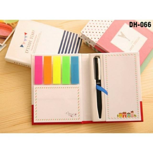 

DH 066 Buku Memo 3 in 1 / Buku memo + Stick Notes + penal