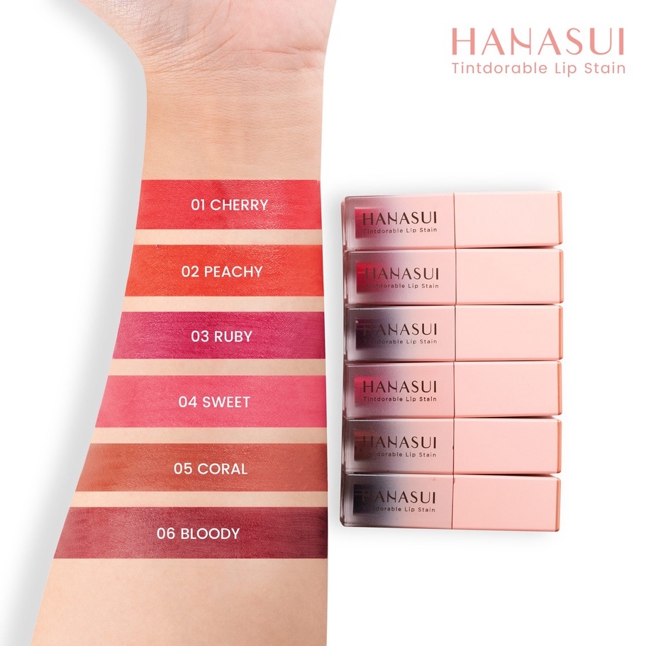 HANASUI Mattedorable Lip Cream Lip Boba Tintdorable Lip Stain Lip Tint Hanasui Lipstik Hanasui Kosmetik Bibir