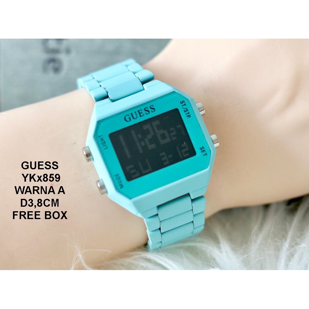 JAM TANGAN WANITA / JAM TANGAN CEWEK / JAM TANGAN MURAH / JAM GUESS DIGITAL YKX859