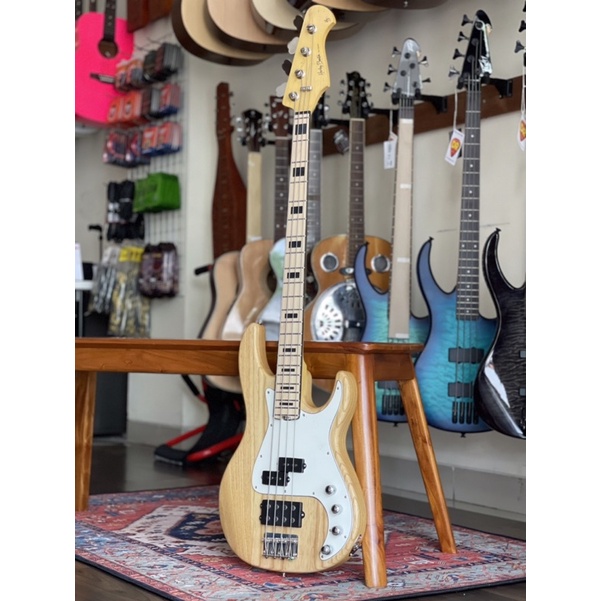 Bass Listrik /Elektrik Harley Benton Jazz Model NATURAL GLOSSY