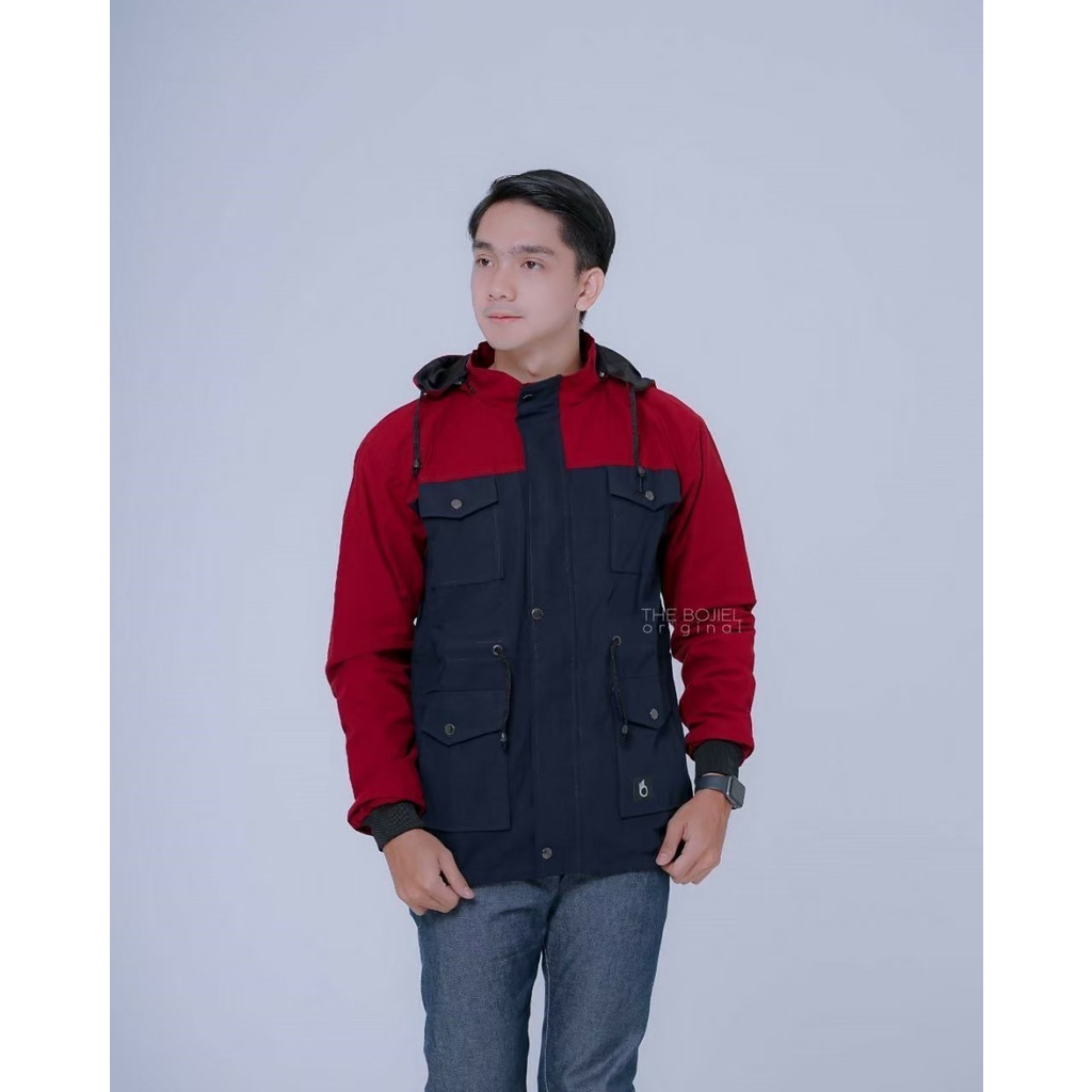 Jaket parka combi baby canvas