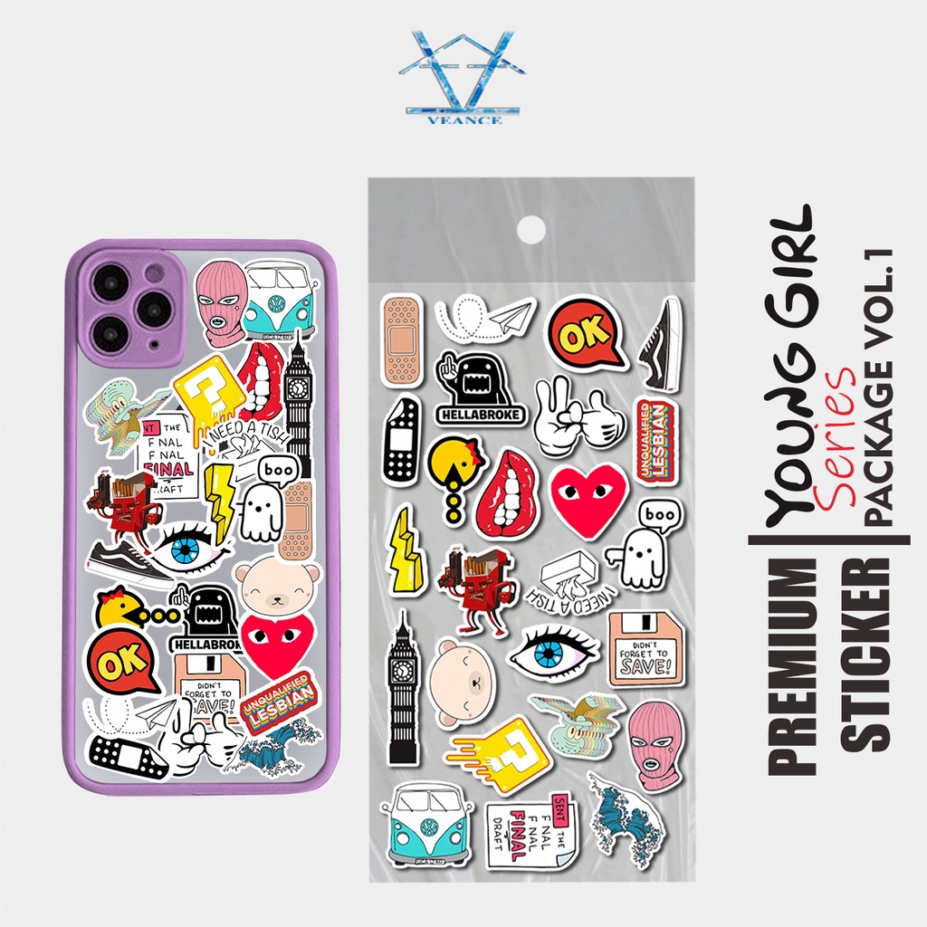 

VEANCE - Sticker Handphone Sticker Aesthetic Sticker Laptop Sticker Tumblr Sticker Book Jurnal Sticker Custom Terlaris Termurah || YOUNG GIRL