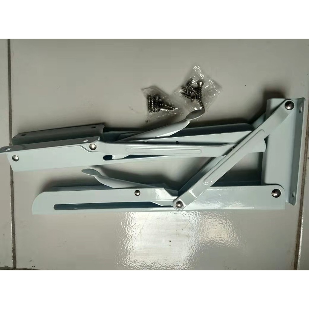 12&quot; 30cm Siku Dinding Penyangga Rak Meja Lipat Shelf Bracket Foldable