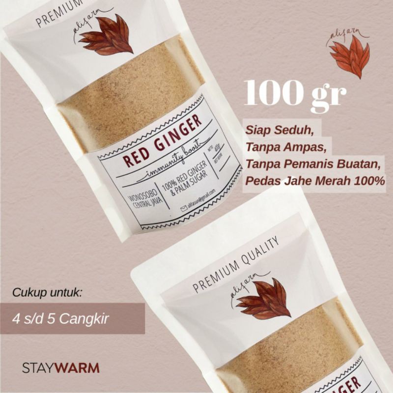 

Jahe Merah Alifarm Premium 100gr /Jahe merah seduh / Red Ginger / Wedan