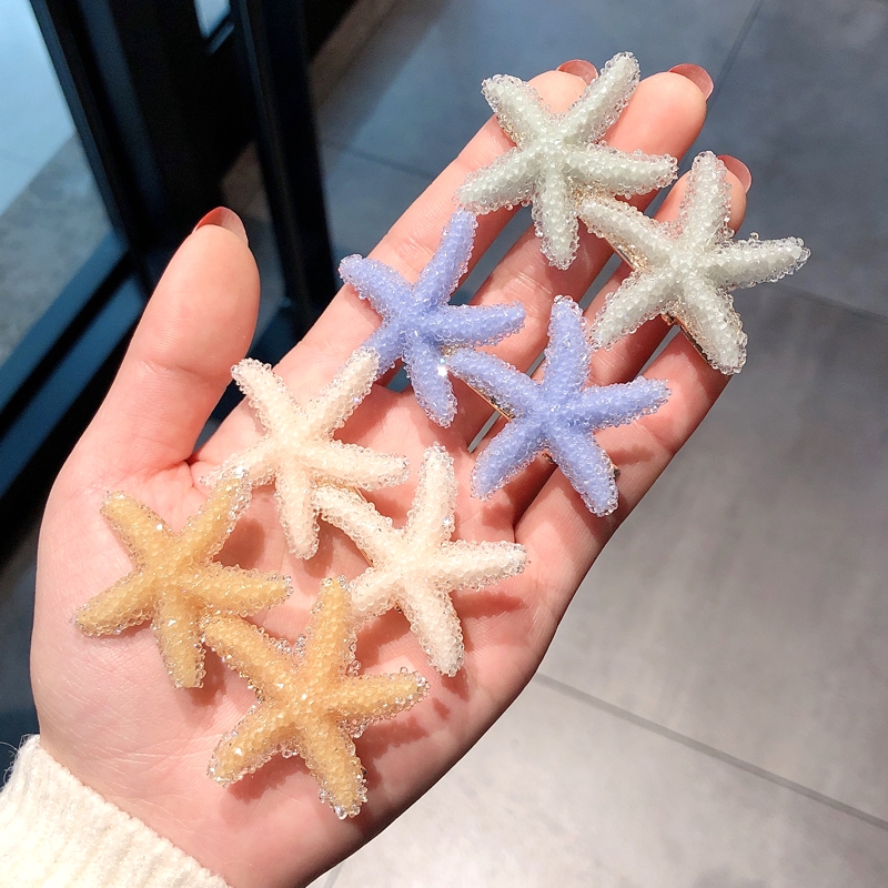 Spring New Stars Delicate Hairpin Girl Starfish Princess Bangs Hair Accessories