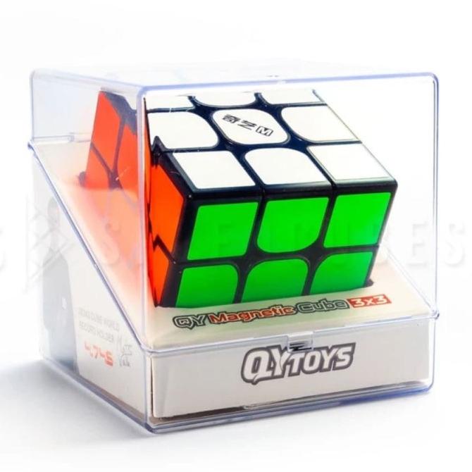 Rubik QiYi Magnetic 3x3 M MS Series Black Base 3x3x3 Magnetik Qi Yi
