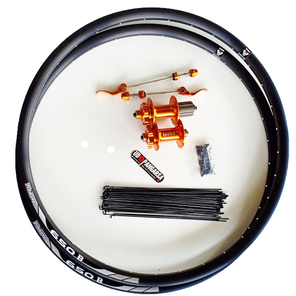 WHELLSET WHEELSET SEPEDA GUNUNG MTB 27.5 INCH 32 H ARAYA WITH HUB SPEED CASSETTE