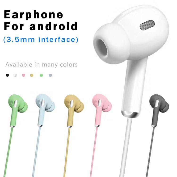 earphone U-28 macaron stereo bass music telfon headset mic