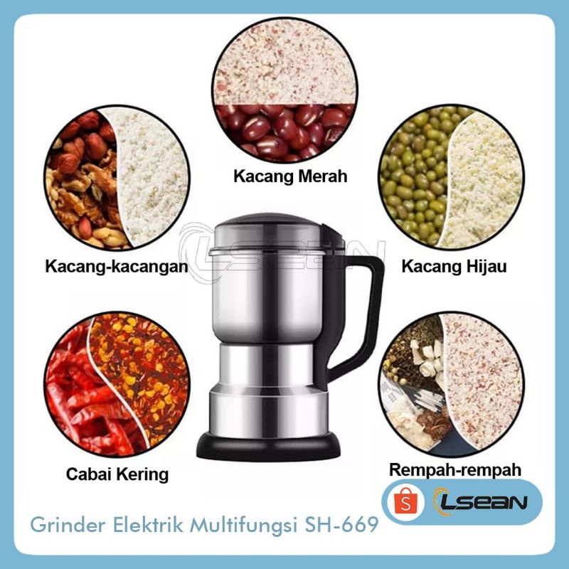 MESIN BUBUK GRINDER HERBAL/TEPUNG PENGGILING BIJI KOPI 400g