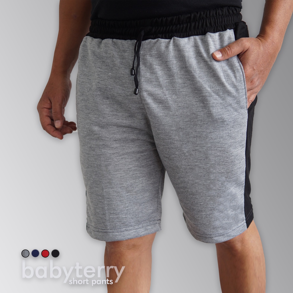 Nimari - Celana Pendek Pria - Bahan BabyTerry Strip