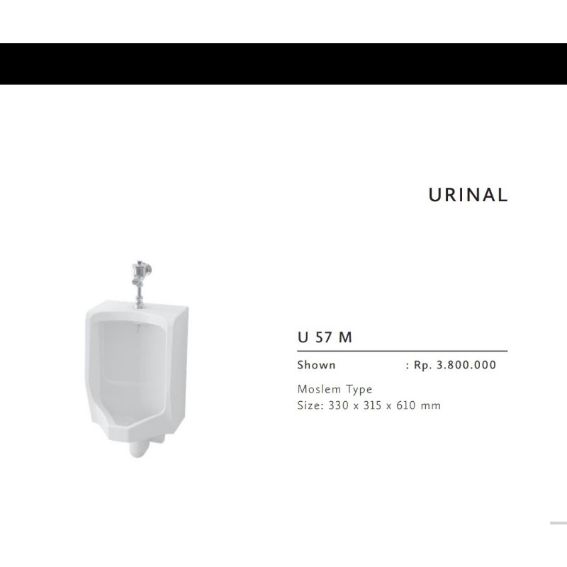 Jual Urinal U57m Toto Urinoir Toto U57m Set Push Kran T60p Original