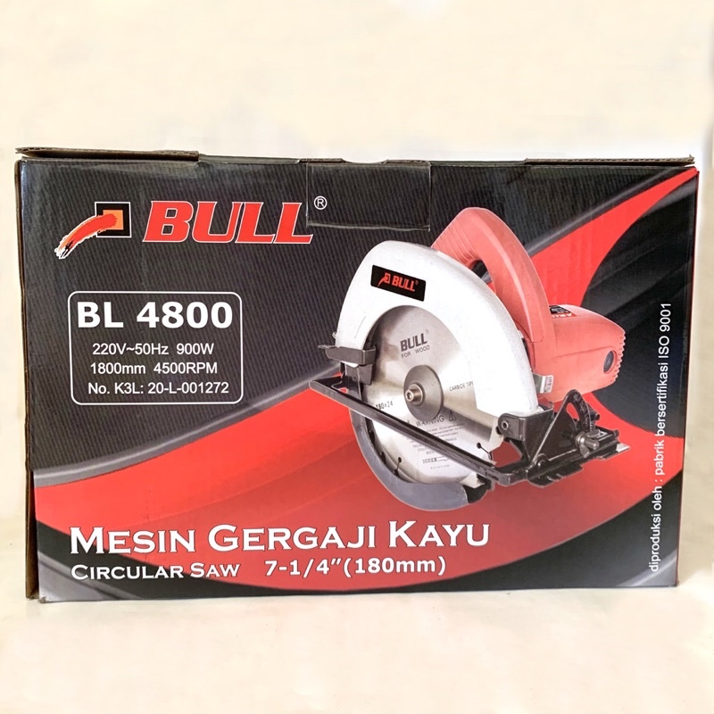 Mesin Gergaji Kayu Circular Circle Saw Bull BL 4800 7 inch