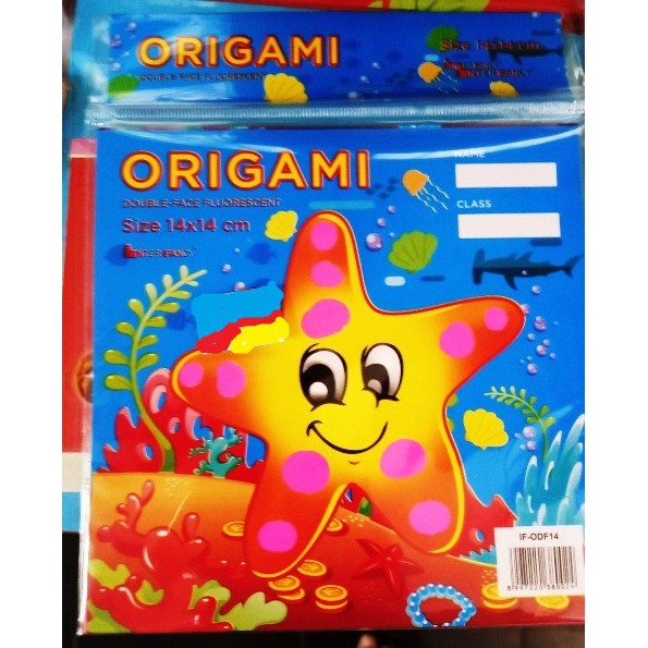 

Kertas lipat origami dua sisi double face fluorescent