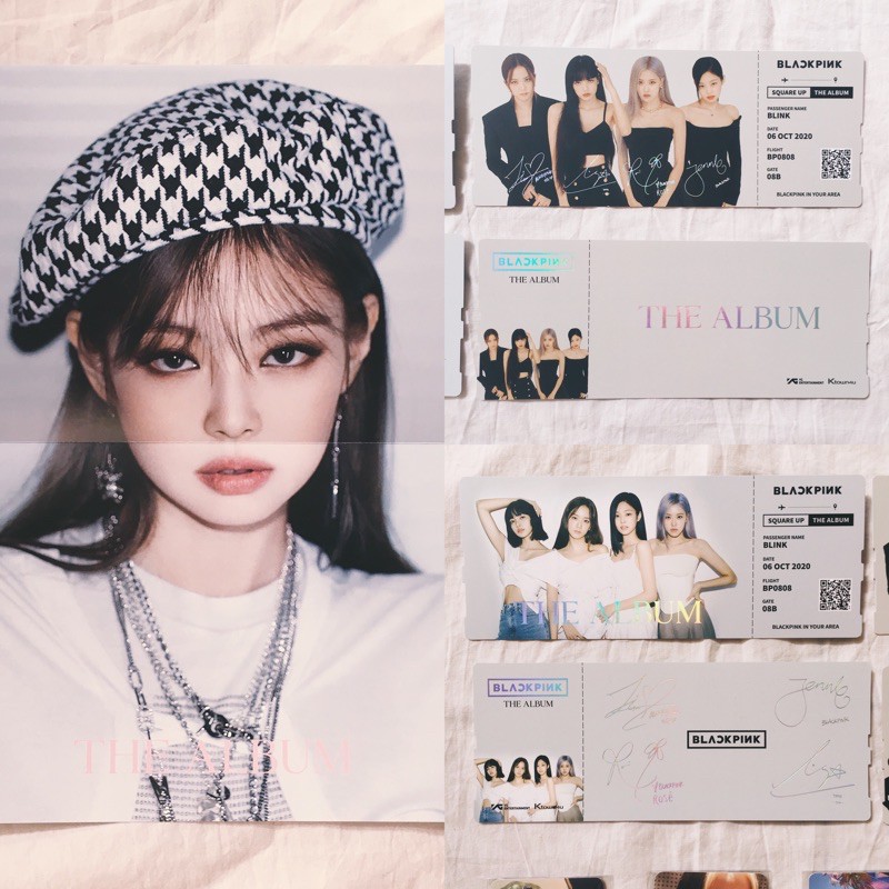 BLACKPINK THE ALBUM VER 1 2 3 4 LISA ROSE JENNIE JISOO PHOTOCARD PC BENEFIT KTOWN POSTER TICKET