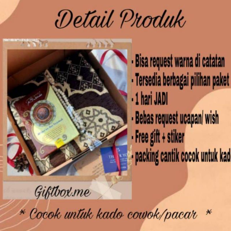 LANGSUNG KIRIM HAMPERS ALAT SHOLAT / HAMPERS COWO / KADO ULANG TAHUN COWO TERMURAH KADO ULANG TAHUN KADO WISUDA KADO ANNIVERSARY TERMURAH TERLARIS TERBAIK