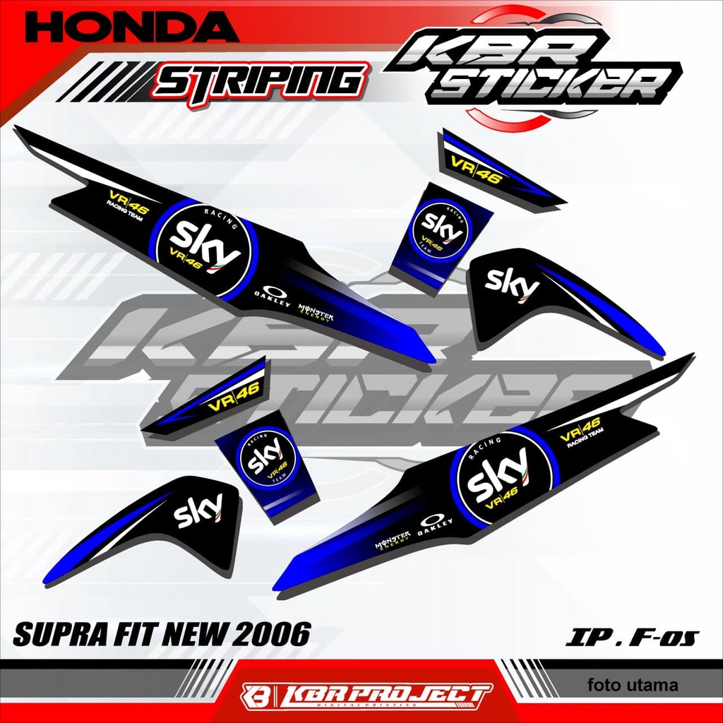 (COD) STICKER STRIPING SUPRA FIT NEW - STRIPING HONDA SUPRA FIT NEW.05 SUPRA FIT NEW / FIT X / FIT S