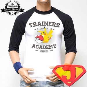 Kaos Raglan Pokemon Go Pria /  - Pikachu Trainers Academy