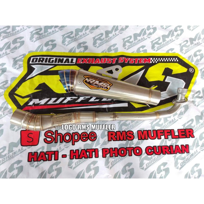 KNALPOT RMS MUFFLER ORIGINAL KEONG JUMBO BLUE JUPITER Z VEGA R SMASH GRAND SHOGUN C70 ASTREA LEHER P