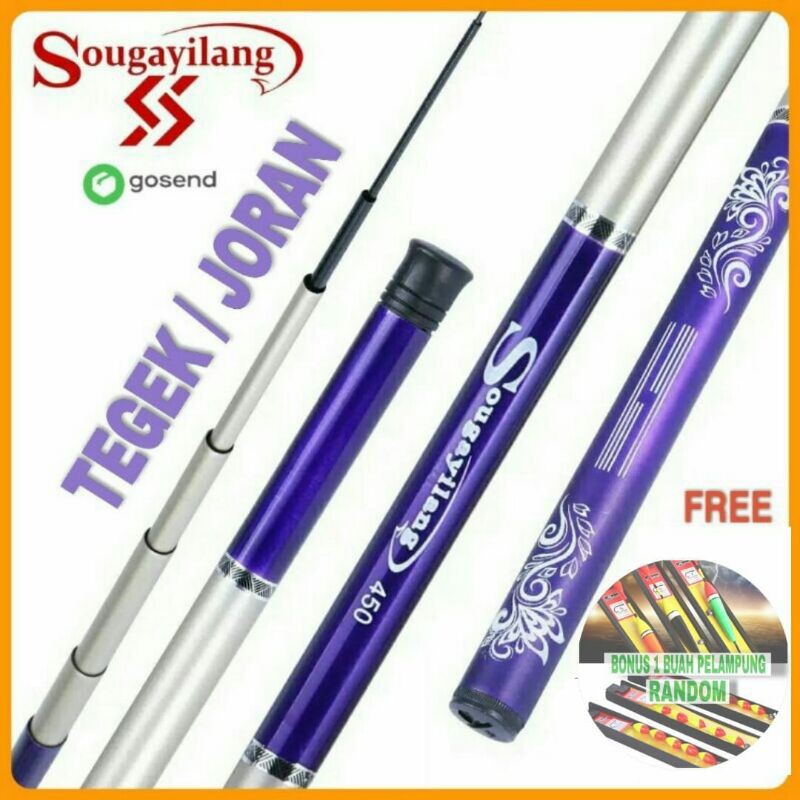 Joran Tegek Merk Sougayilang Fishing Rod Blue / Float Fishing Berkualitas