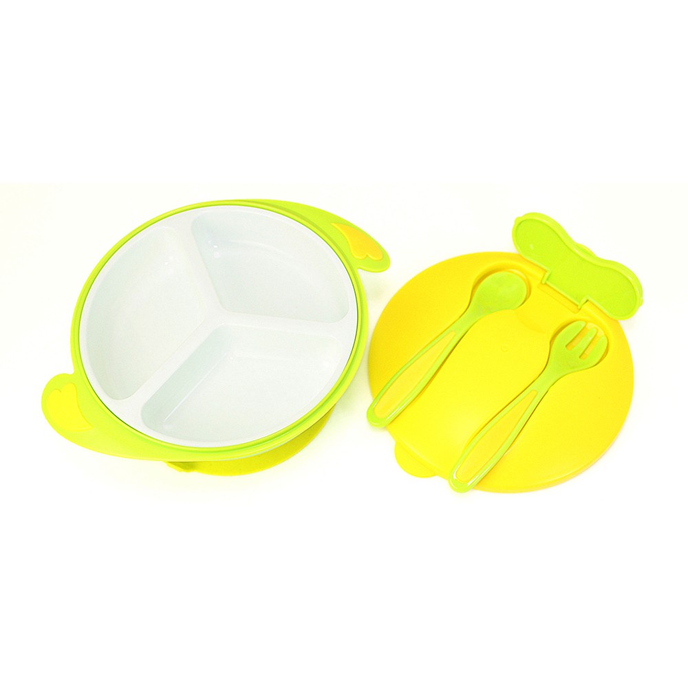 Babybeyond BB - 1004 Non Skid Big Bowl with Fork and Spoon Peralatan Makan Bayi