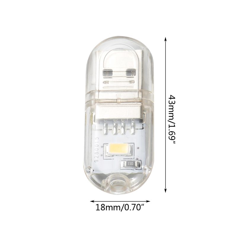 ✿ AUS Lampu Baca LED Mini Portable dengan USB untuk PC / Laptop / Komputer