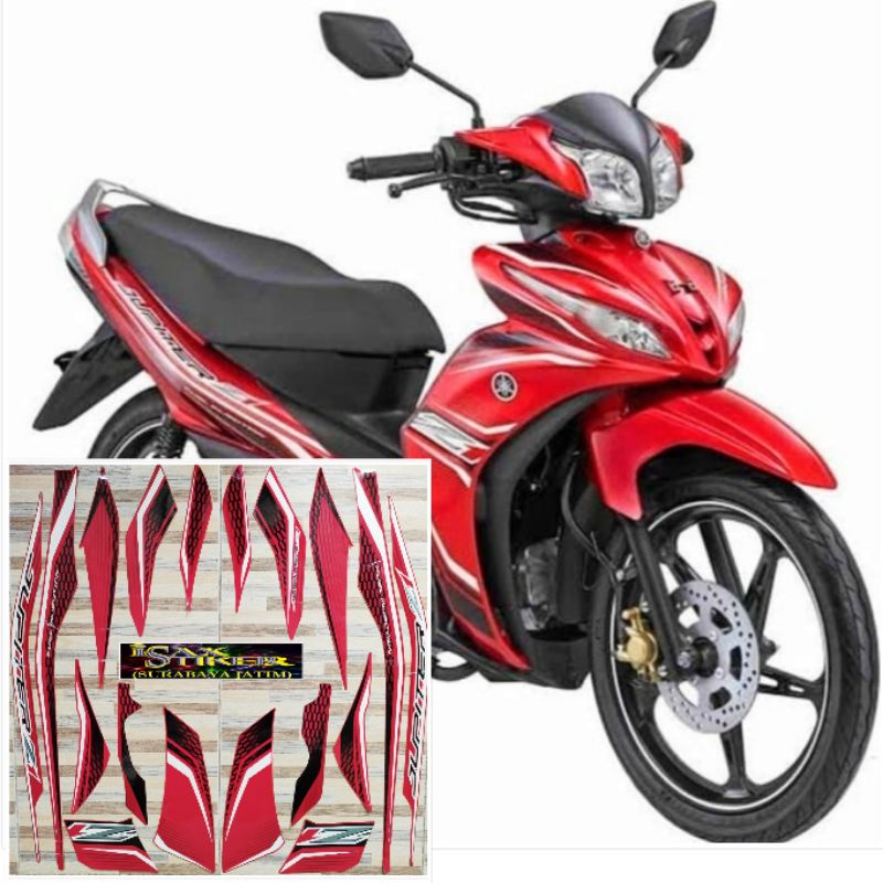 striping original Yamaha Jupiter Z1 merah tahun 2014