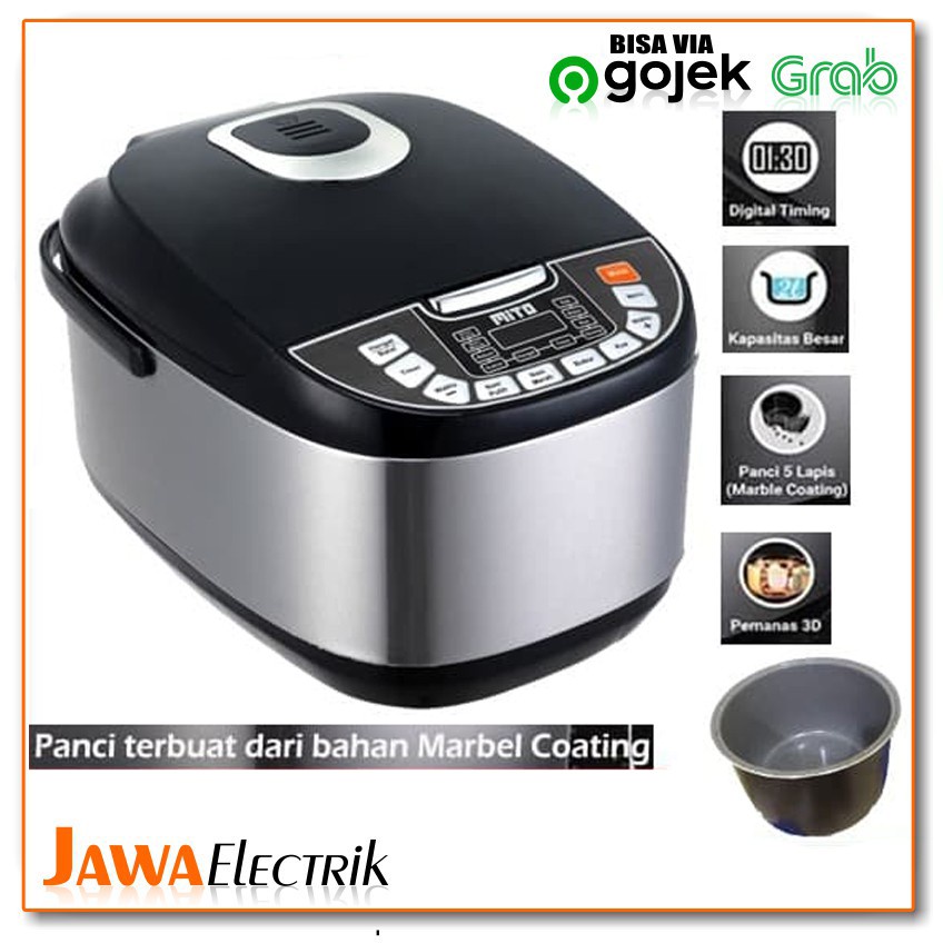 Rice cooker maggiccom digital Mito R5 R 5 plus Kapasitas 2 Liter 8 in 1 original garansi resmi