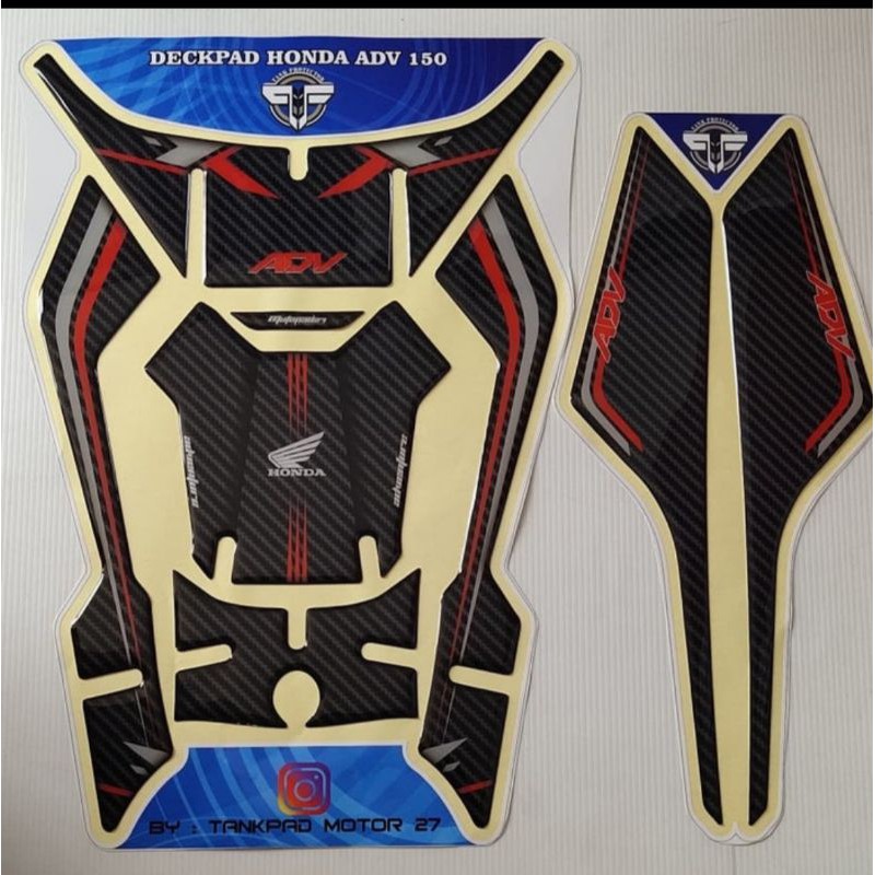 Stiker Tankpad Deckpad Resin  Timbul  Fullset Honda ADV 150