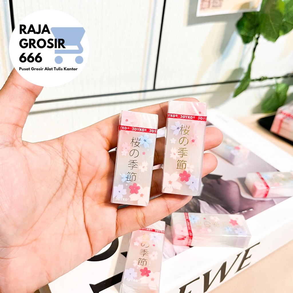 

Joyko eraser ER 121 penghapus alat tulis anak sekolah murah warna pastel bunga sakura cherry blossom kaarkter lucu