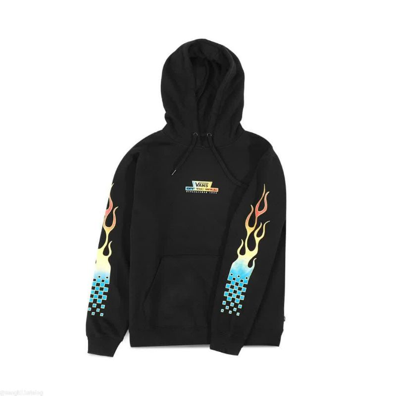 Vans Glow Flame Pullover Hoodie Black Original