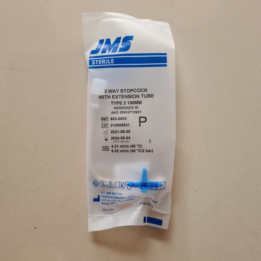3Way Stopcock With Tube 10cm "JMS"