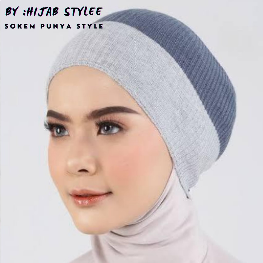 Ciput Rajut Inner Bandana Premium 2 Warna Daleman Kerudung Alas Hijab Jilbab Rajut Anti Melar