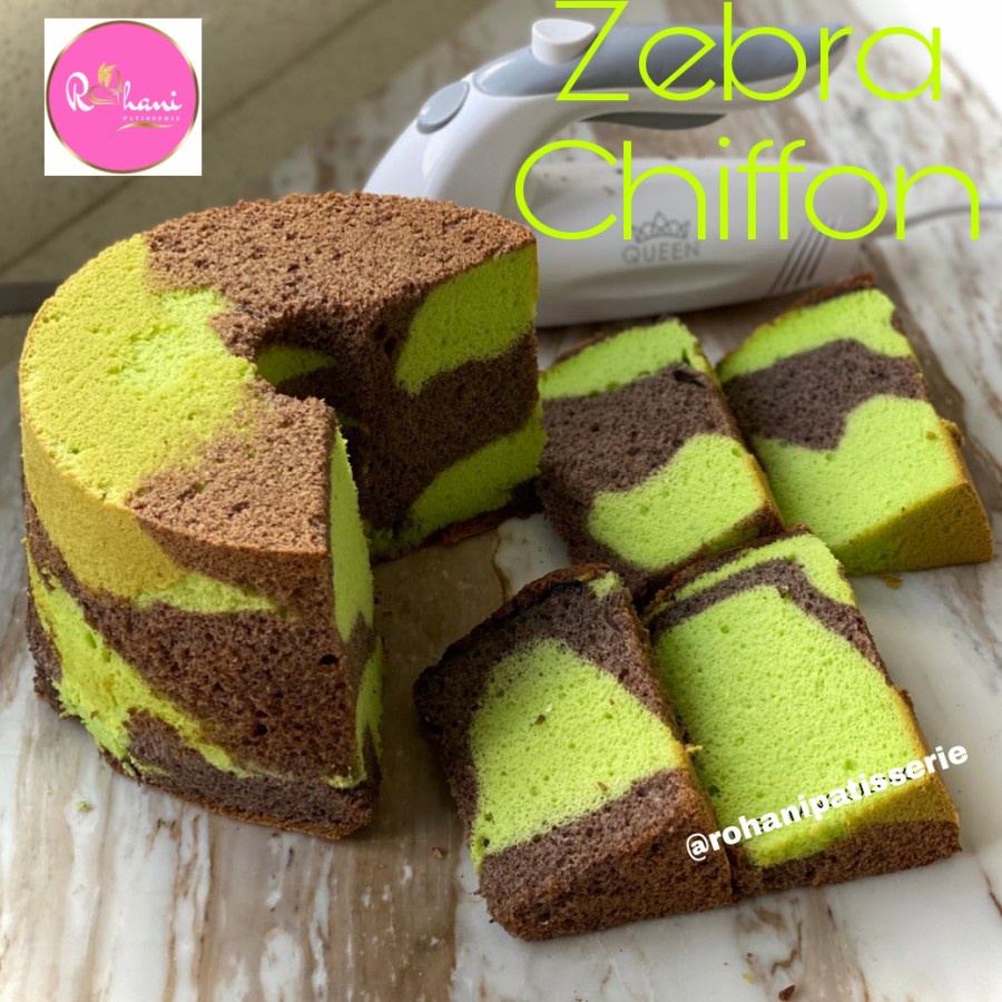 

Bolu Chiffon Cake Pandan Ketan Hitam - Rhani Patisserie