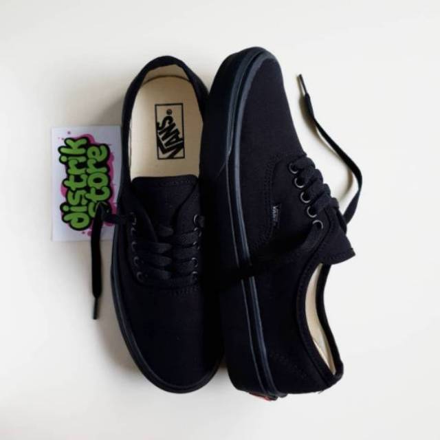  SEPATU  Vans  Authentic Black Black Shopee  Indonesia