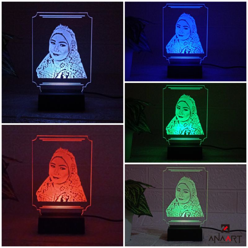 Custom Lampu Hias AKRILIK / Ukir Foto