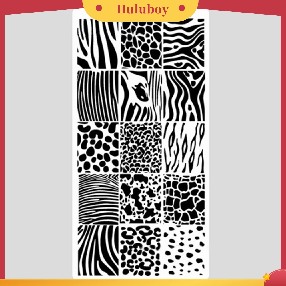 Huluboy Huluboy♡ Plat Stempel Cetakan Kuteks Nail Art Manicure Untuk Wanita
