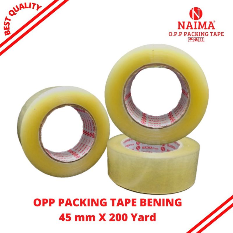 

Lakban bening/coklat NAIMA 200 meter KUALITAS SUPER (1 pcs)