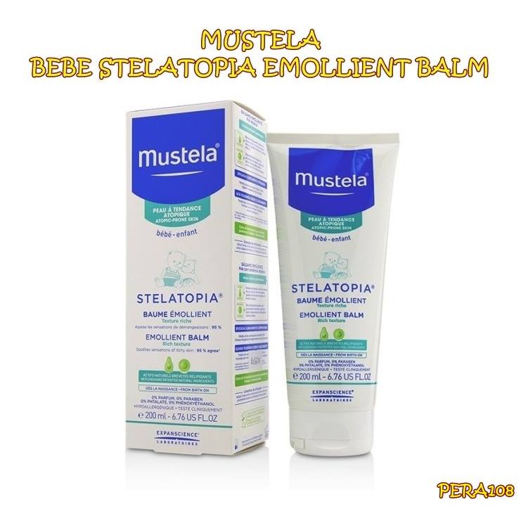 PERA108 MUSTELA BEBE STELATOPIA EMOLLIENT BALM ATASI ECZEMA BAYI DENGAN BAHAN ALAMI exp 12 2024