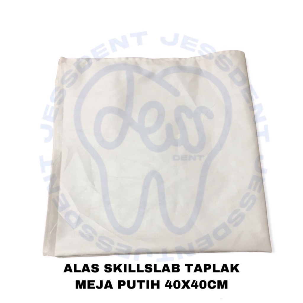 kain katun alat praktikum 40x40 alas skillslab tatakan skillslab taplak meja putih