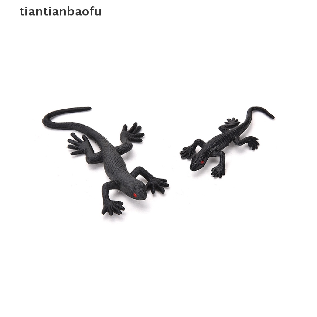 (tiantianbaofu) 2pcs Mainan Rumah lizard Palsu Bahan Plastik Untuk Lelucon Mainan Prank Lucu