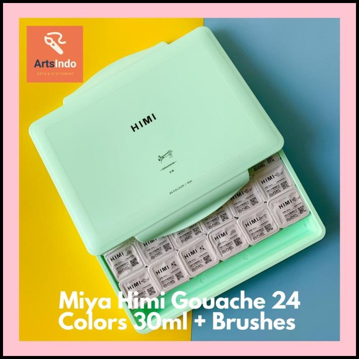 

Miya Himi Gouache 24 Colors 30Ml + Free 3Pcs Little Bird Brushes