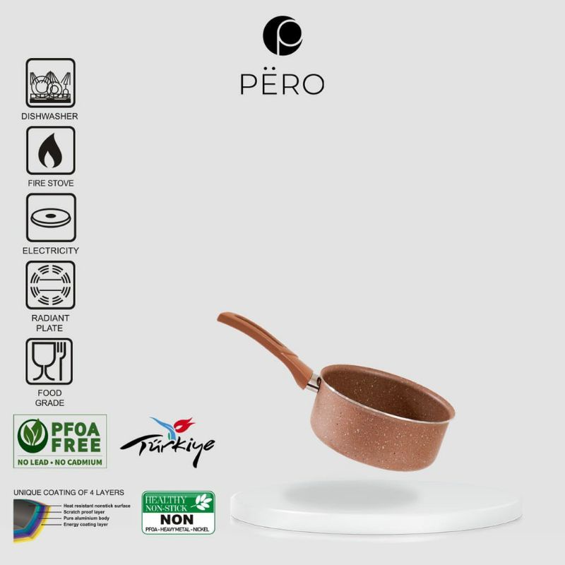 PERO Sauce Pan 18 cm Granit Turki