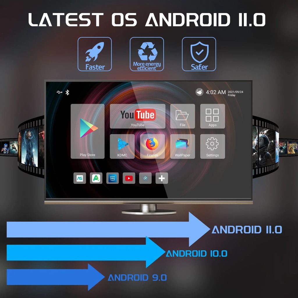 HK1 RBOX X4 8K Android 11 TV Box Amlogic S905X4 Bluetooth Dual Wifi 5G