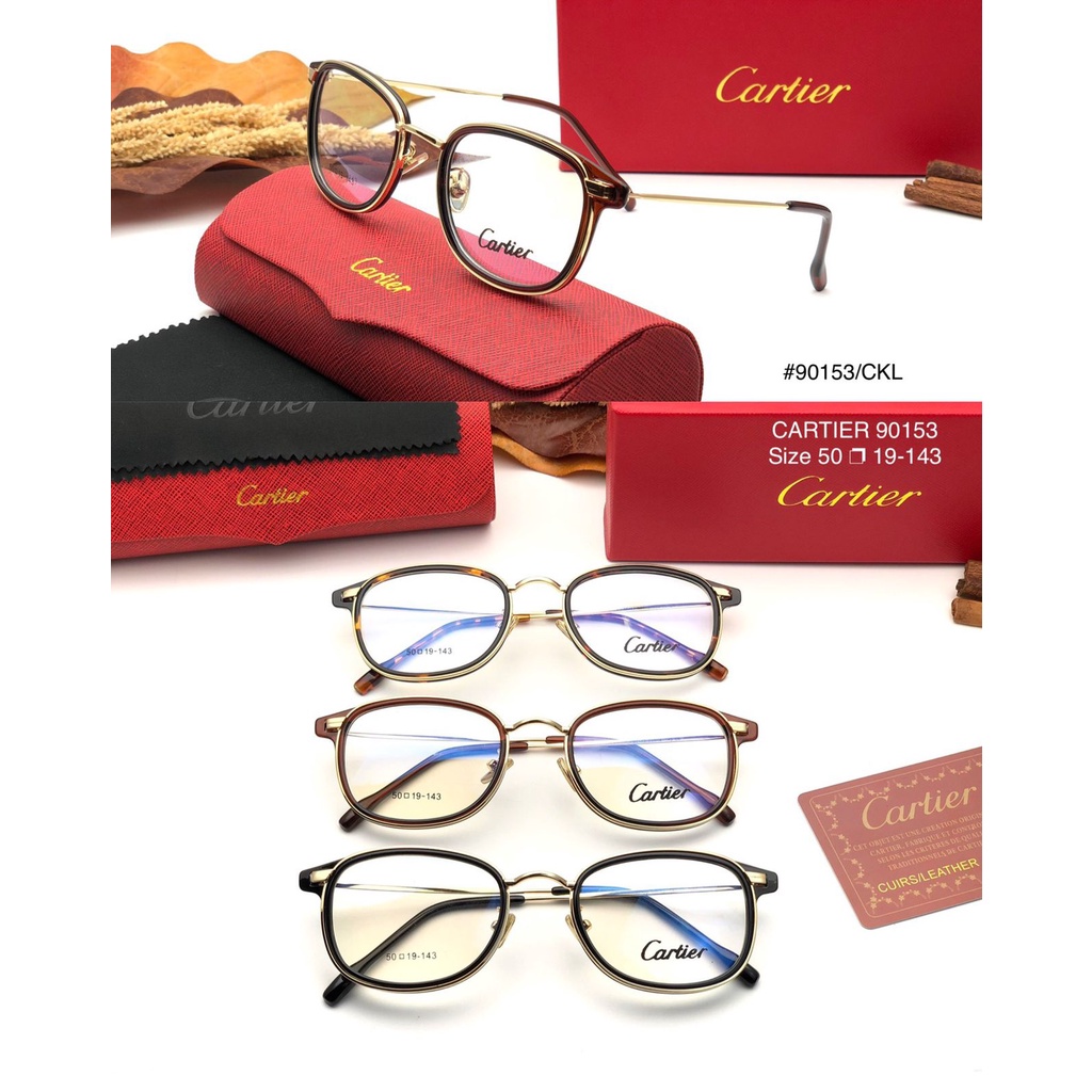 FRAME KACAMATA CARTIER 90153 pria wanita free lensa min anti radiasi sinar laptop n hp