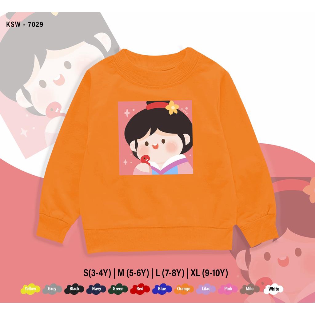 SWEATER ANAK KEREN / GAMBAR MULAN CHUBBY CUTE / SWEATER KIDS / 1-10 TAHUN / BAHAN FLEECE PREMIUM / ADEM / UNISEX / CUSTOM