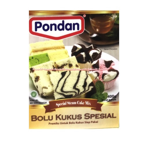 Pondan Bolu Kukus Spesial 400gr Tepung Instan Special Steam Cake Mix Premix Instan Tepung Membuat Bulu Kukus Enak